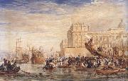 David Cox Embarkation of His Majesty George IV from Greenwich (mk47) oil painting reproduction